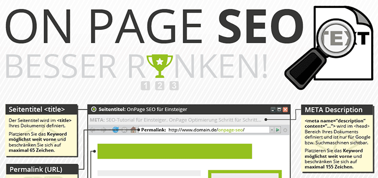 OnPage SEO / OnPage Optimierung
